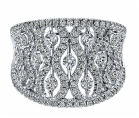 14kt white gold, Lusso Diamond, wide band, ladies ring, pave diamonds, fashion ring, fine jewelry, local jeweler, Monmouth County, NJ