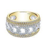 14kt Yellow, White Gold, Lusso Diamond, wide, Ladies Band, gold, fine jewelry, NJ